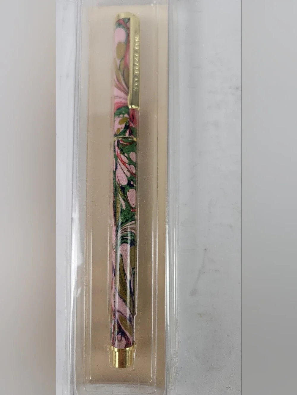 Rifle Paper Co. Floral Marble Pen in Pink, Green & Gold